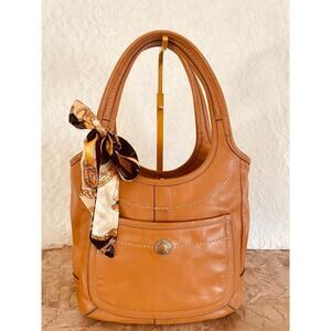 Coach ergo Leather brown saddle brown Handbag Vintage Hobo Tote Bag